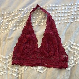 Lace halter bralette